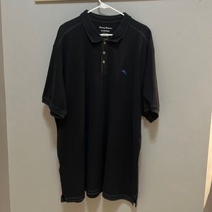 Tommy Bahama Islandzone Black Polo Size 3XLT